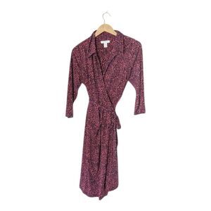Motherhood Maternity Long Sleeve Wrap Dress